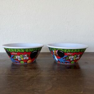 Vintage Kellogg's Cereal Bowl 2007 Lot of 2 Fruit Loops Excellent condition